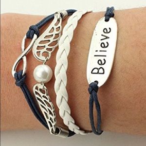 BELIEVE ♾ Woven Leather Braided Infinity Bracelet
